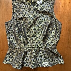 Worthington Black and Gold Metallic Top